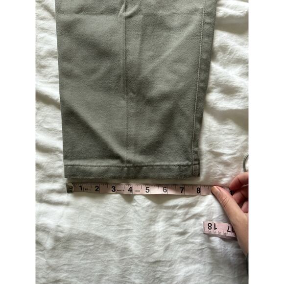 Eddie Bauer Womens Tall Chino Pants Green Cotton Pleated Size 20 Classic Casual - Picture 6 of 8